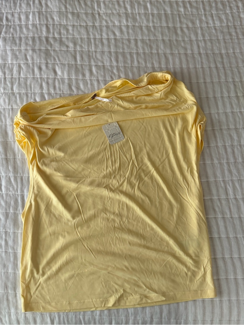 FP Women's Yellow Sleeveless Knit Top